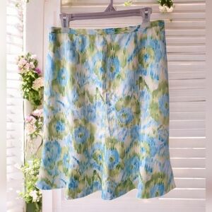 Talbots 100% Silk Vintage A-Line Lined Skirt